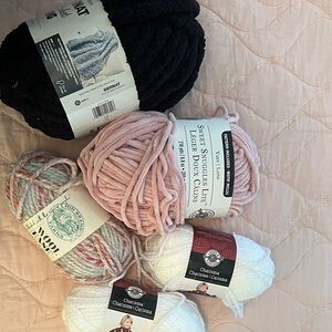 Assorted Yarn Bundle - Black, Pink, Multicolor, White